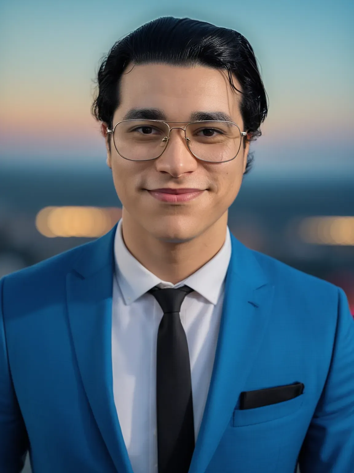 Photo professionnelle IA de l'homme Hamza en col roulé noir sur fond noir, haute qualité fait avec PhotoMaintenant